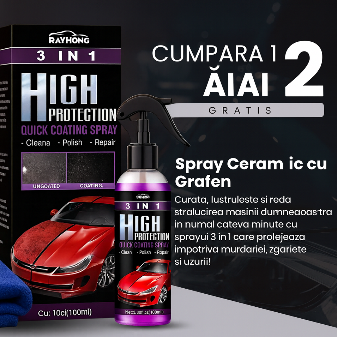 Rayhong Spray Ceramic cu Grafen + Cumpără 1 Primești 2 GRATUIT 🎁