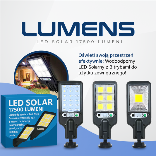 Set Solar: LED SOLAR 17500 LUMENI - Cumpără 1 și Primești 3 GRATUIT 🎁